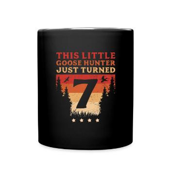 Hunter Ce petit chasseur d’oies vient d’avoir 7 ans - Mug uni - noir - Devant