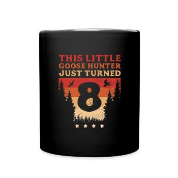 Hunter Ce petit chasseur d’oies vient d’avoir 8 ans - Mug uni - noir - Devant