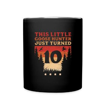 Hunter ce petit chasseur d’oies vient d’avoir 10 ans - Mug uni - noir - Devant