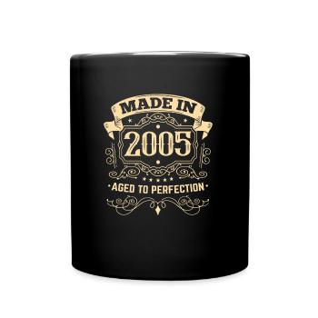 Made in 2005 Vintage Geburtstag - Tasse einfarbig - Schwarz - Vorne