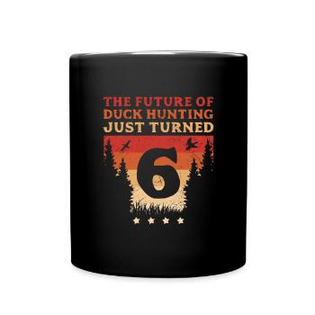 L’avenir de la chasse au canard vient d’avoir 6 ans - Mug uni - noir - Devant