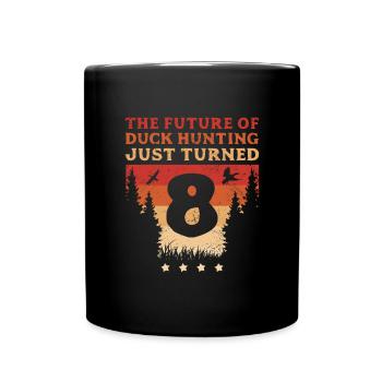L’avenir de la chasse au canard vient d’avoir 8 ans - Mug uni - noir - Devant