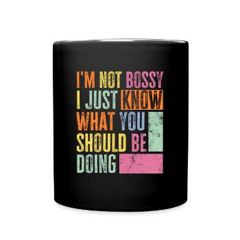 Je ne suis pas autoritaire vintage drôle - Mug uni - noir - Devant