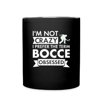 Sport Je ne suis pas fou de pétanque - Mug uni - noir - Devant
