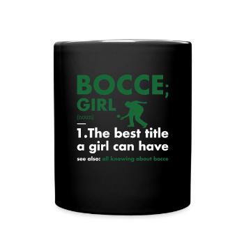 Sport Girl Définition Bocce - Mug uni - noir - Devant