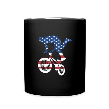 Sport Us Flag BMX - Full Colour Mug - black - Front