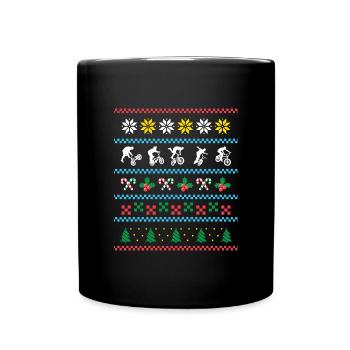 Sport X-Mas Christmas BMX - Tasse einfarbig - Schwarz - Vorne