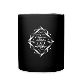 Jahrgang 1973 Sprüche gereift zur perfektion - Tasse einfarbig - Schwarz - Vorne