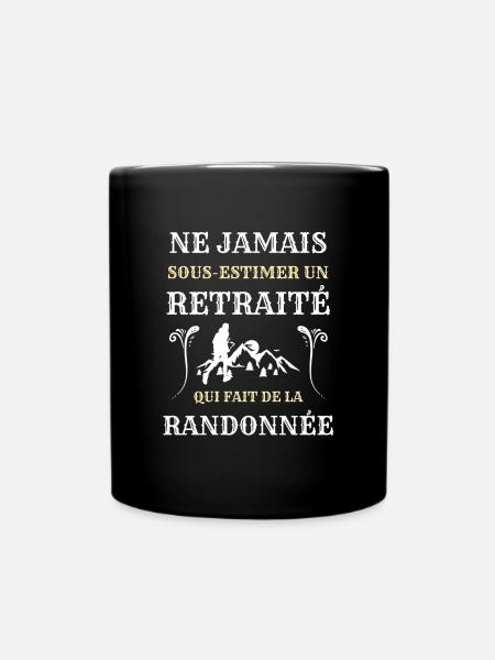 retraite sous estime randonnee homme humour rando - Mug uni - noir