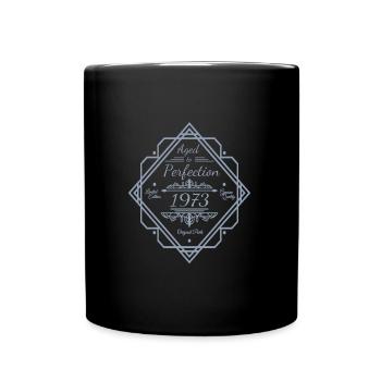 Jahrgang 1973 Sprüche gereift zur perfektion - Tasse einfarbig - Schwarz - Vorne