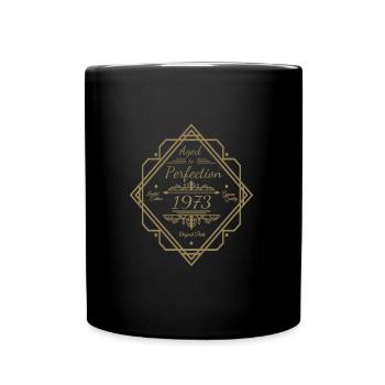 Jahrgang 1973 Sprüche gereift zur perfektion - Tasse einfarbig - Schwarz - Vorne