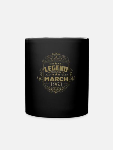 März 1963 Geburtstag Vintage - Tasse einfarbig - Schwarz