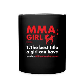 Sport Girl Definition MMA - Tasse einfarbig - Schwarz - Vorne