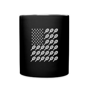 Sport Us Flag Badminton - Tasse einfarbig - Schwarz - Vorne
