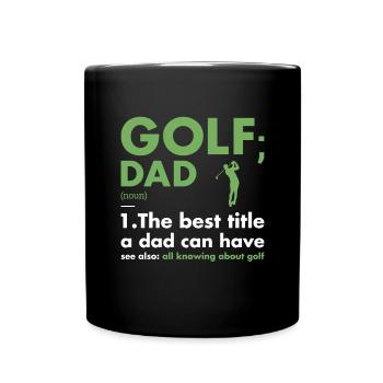 Sport Dad Définition Golf - Mug uni - noir - Devant