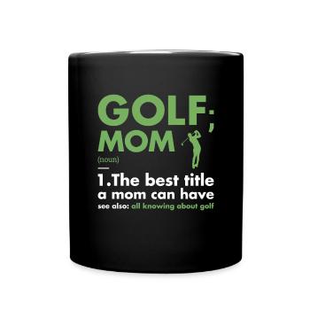 Sport Mom Definition Golf - Tasse einfarbig - Schwarz - Vorne