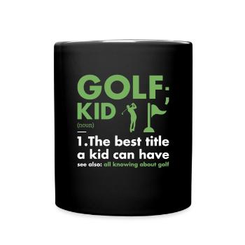 Sport Kid Définition Golf - Mug uni - noir - Devant