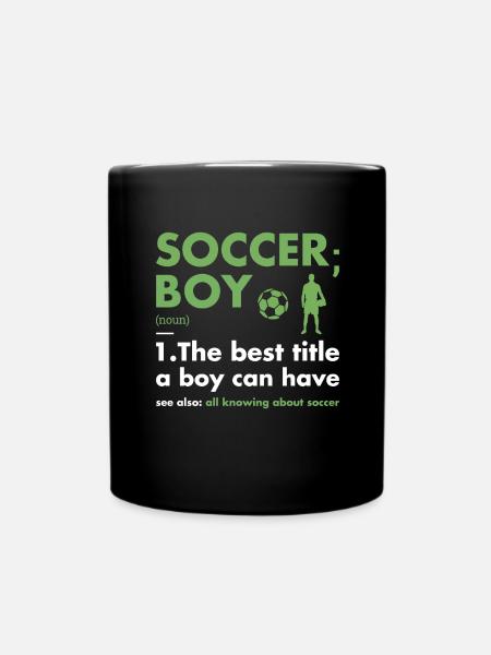 Sport Boy Definition Soccer - Tasse einfarbig - Schwarz