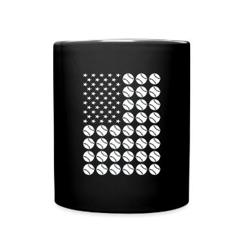 Sport Us Flag Baseball - Mug uni - noir - Devant