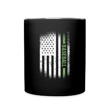 Sport Us Flag Baseball - Tasse einfarbig - Schwarz - Vorne