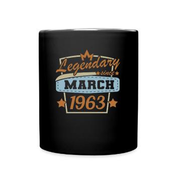 March 1963 Retro Birthday - Full Colour Mug - black - Front