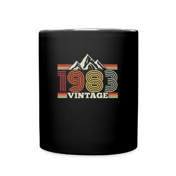 1983 Birthday Mountains Hiking Climbing - Full Colour Mug - black - Front