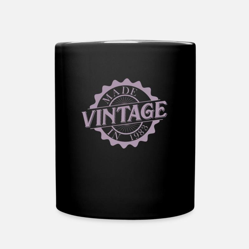 Vintage 1983 Geburtstag Sprüche - Tasse einfarbig - Schwarz