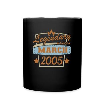 Mars 2005 Anniversaire Rétro - Mug uni - noir - Devant
