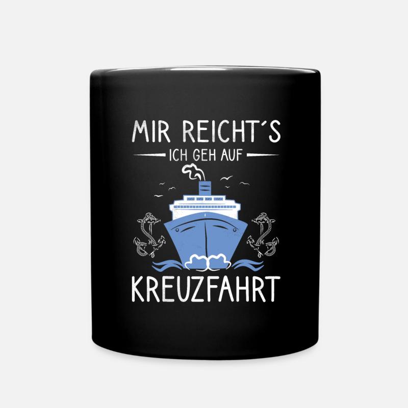 Endlich auf Kreuzfahrt - Tasse einfarbig - Schwarz