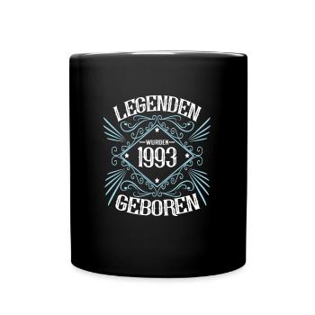 1993 wurden Legenden geboren - Tasse einfarbig - Schwarz - Vorne