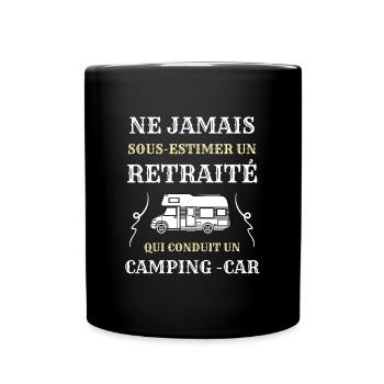 retraite camping car homme humoristique cadeau - Mug uni - noir - Devant