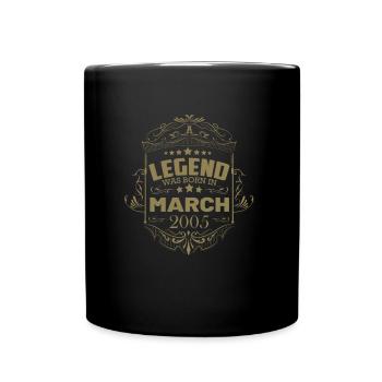 Une légende est née en mars 2005 - Mug uni - noir - Devant