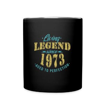 Vintage 1973 Birthday Living Legend - Full Colour Mug - black - Front