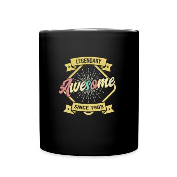 Légendaire depuis Génial depuis 1983 Légende d’anniversaire - Mug uni - noir - Devant