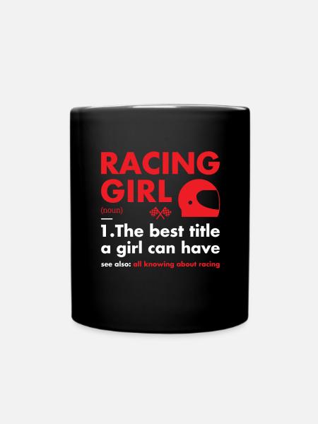 Sport Girl Definition Racing - Tasse einfarbig - Schwarz