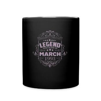 März 1993 Geburtstag Spruch Vintage - Tasse einfarbig - Schwarz - Vorne