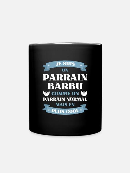 parrain barbu homme humour barbe idée cadeau drole - Mug uni - noir