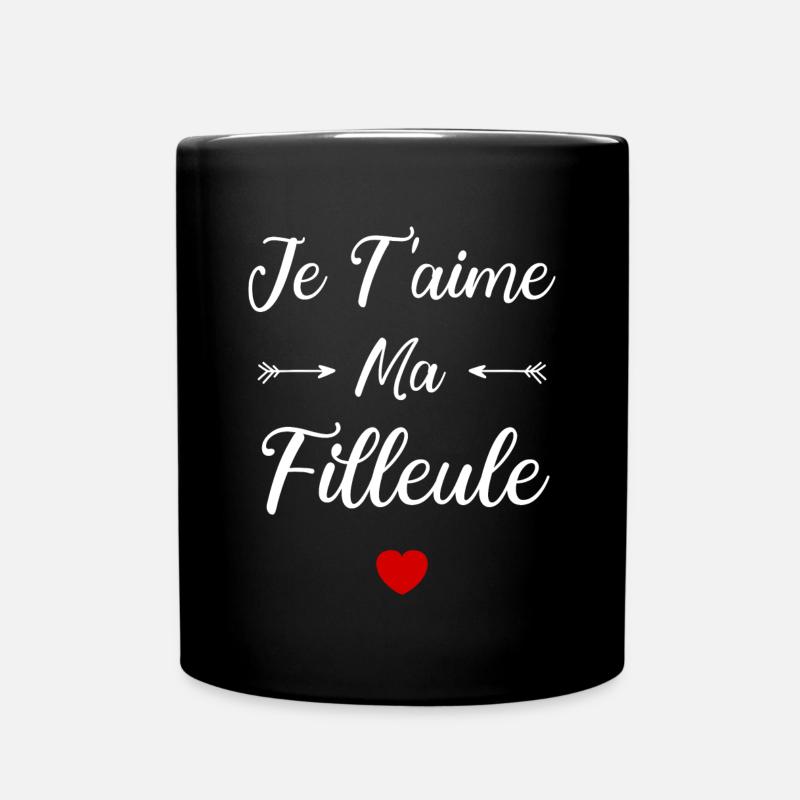 Je t'aime ma Filleule - Mug uni - noir