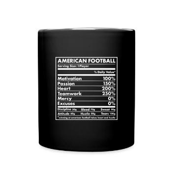 Sports Nutrition American Football - Full Colour Mug - black - Front