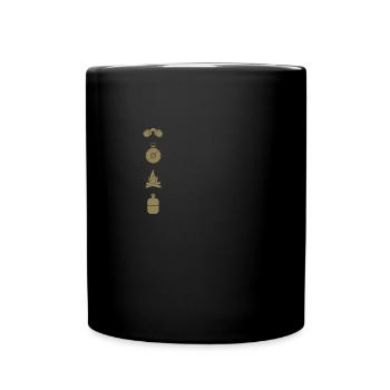 Camping Camping Campfire - Full Colour Mug - black - Front