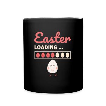 Easter loading - Ostern lädt lustiges Ostermotiv - Tasse einfarbig - Schwarz - Vorne