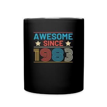 1983 Anniversaire Rétro - Mug uni - noir - Devant