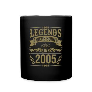 Des légendes sont nées en 2005 - Mug uni - noir - Devant