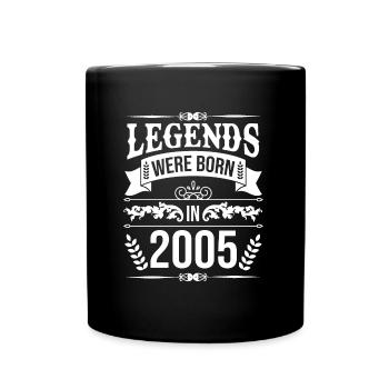 Des légendes sont nées en 2005 - Mug uni - noir - Devant