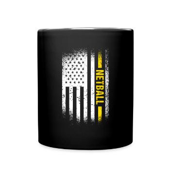 Sport Us Flag Netball - Tasse einfarbig - Schwarz - Vorne