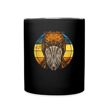 Schuhschnabel Vogel - Tasse einfarbig - Schwarz - Vorne