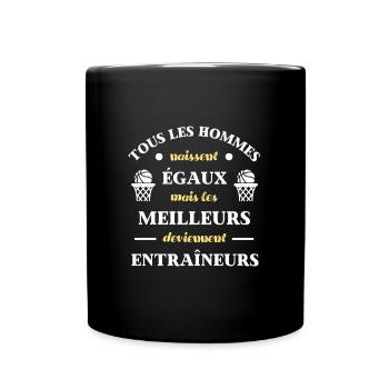 coach basket humour entraineur basketball homme - Mug uni - noir - Devant