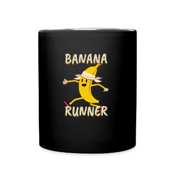 Banana Jogger Jogging Marathon Running Sprint - Full Colour Mug - black - Front