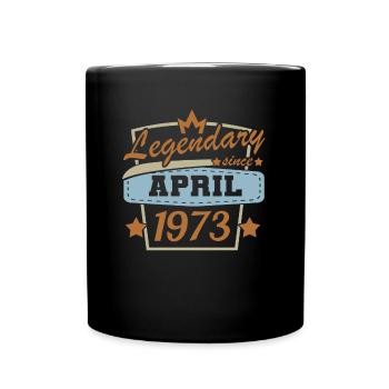 April 1973 Retro Birthday - Full Colour Mug - black - Front