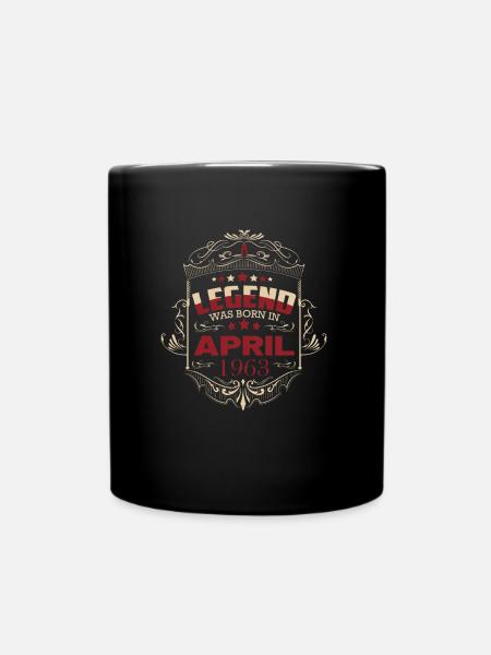 Geschenke zum Geburtstag April 1963 - Tasse einfarbig - Schwarz